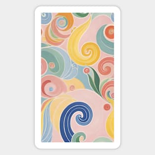 Hilma's Colorful Odyssey: Abstract Inspired Vibrance Magnet